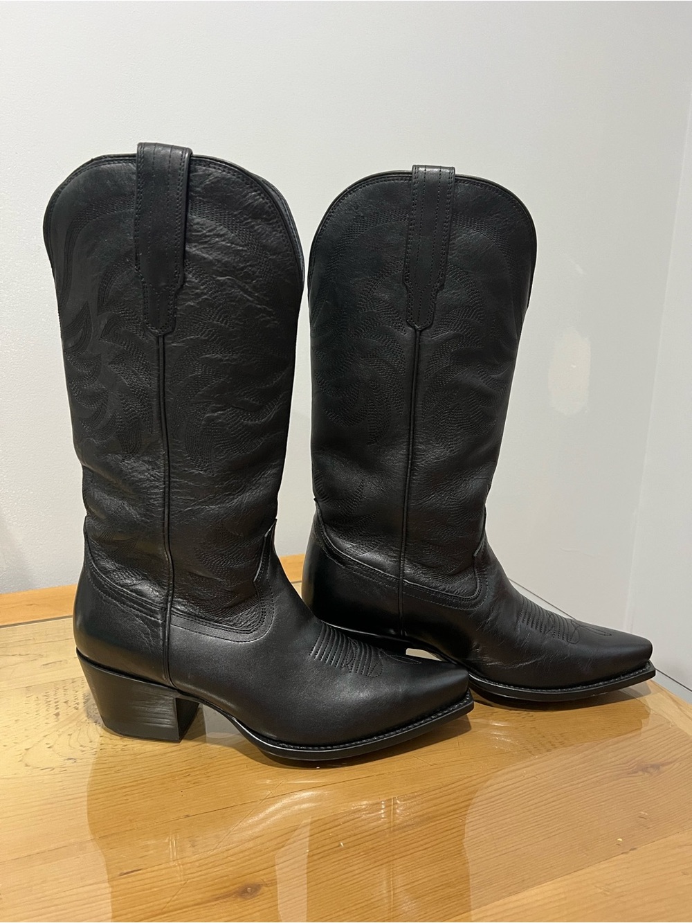 Tecovas The Annie midnight Black Leather Boots US 9.5 B